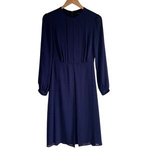 Judith & Charles long sleeve chiffon flowy midi dress size 2 excellent condition